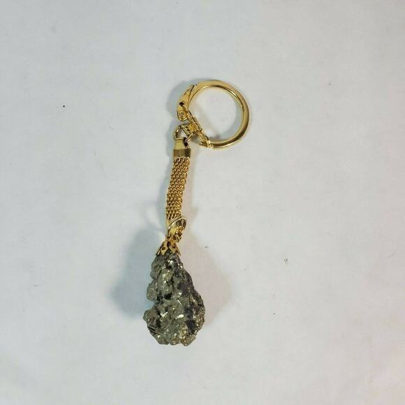 Fools Gold Keychain Key Chain Fob Gold-tone - Picture 3 of 4